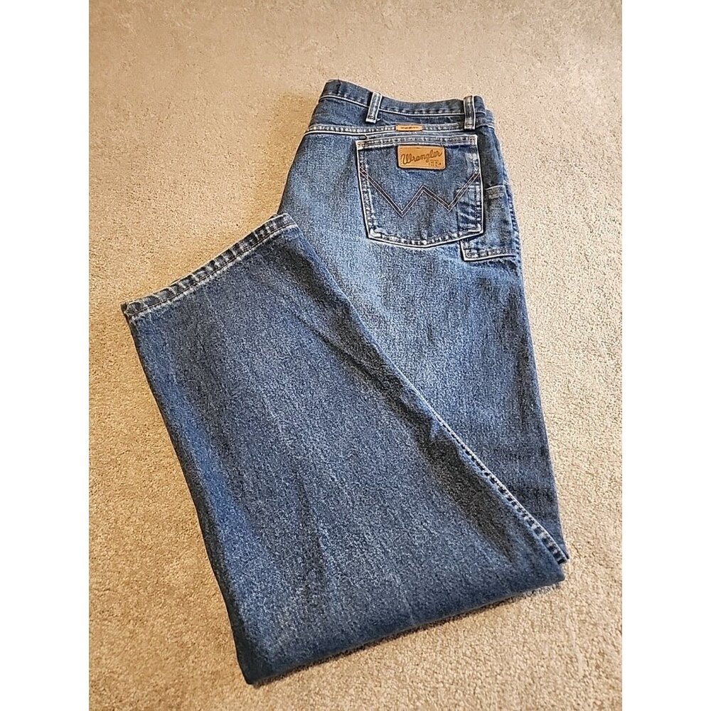 Wrangler FR Flame Fire Resistant Jeans Mens 40X32 Blue Denim Relaxed Fit FR31MWZ